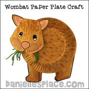Wombat Paper Plate Craft from www.daniellesplace.com