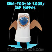 Blue footed booby cup craft