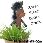 Horse Craft Stick Plant Stake Craft for Children