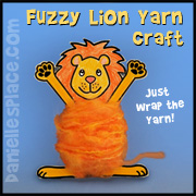 Fuzzy Lion Yarn Craft Bible School Craft for Children from www.daniellesplace.com