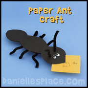 Paper Ant Bible Craft from www.daniellesplace.com