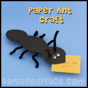 Ant Craft - Ant Paper Craft for Kids from www.daniellesplace.com