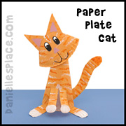 Cat Craft - Paper Plate Craft from www.daniellesplace.com