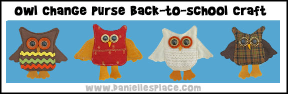 Owl Craft - Owl Decoration or Owl Change Purse Craft for Kids from www.daniellesplace.com