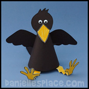 Raven paper cup craft