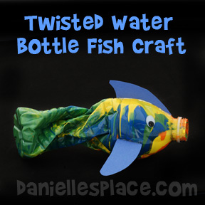 Fish Craft - Twisted Water Bottle Fish Craft for Kids from www.daniellesplace.com