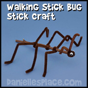 Insect Craft - Walking Stick twig Craft from www.daniellesplace.com