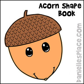 Acorn Shape Book from www.daniellesplace.com