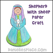 Shepherd Boy Holding a Sheep Bible Craft from www.daniellesplace.com