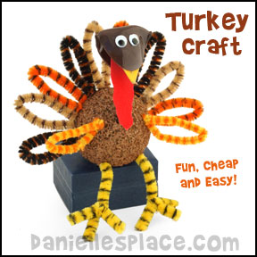 Turkey Craft for Thanksgiving from www.daniellesplace.com