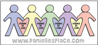 "United in Love" Paper Chain Bible Craft for Sunday School from www.daniellesplace.com