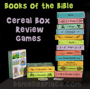 Books of the Bible Cereal Box Review Games from www.daniellesplace.com