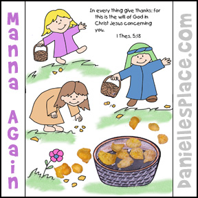Manna Again Coloring and Activity Sheet from www.daniellesplace.com