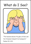 sunday school what do I see bible craft coloring page
