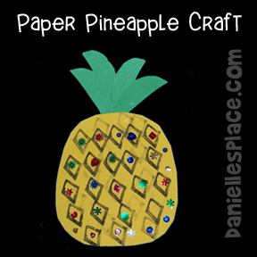 Sunday school pretty pineapples to decorate a bulletin board Bible craft from www.daniellesplace.com