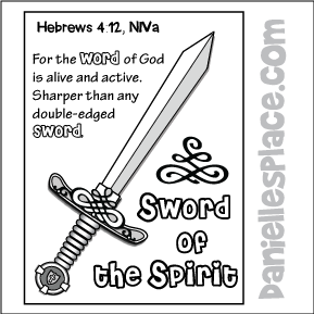 Hebrews 4:12 Bible Verse Coloring Sheet