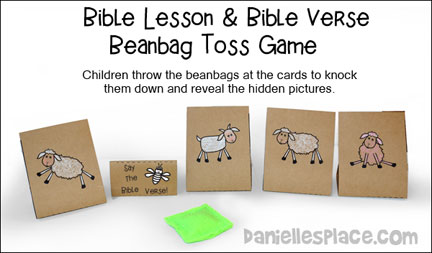 Bible Lesson and Bible Verse Review Beanbag Toss Game