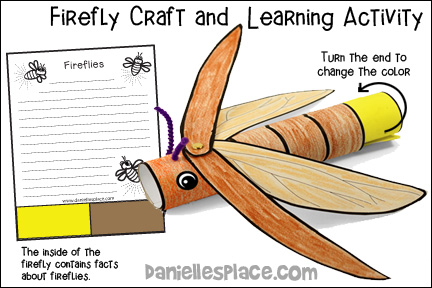 Firefly Lightning Bug Craft and Learning Activity for Home school