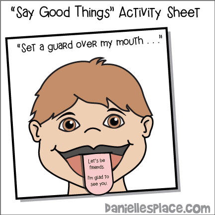 Say Good Things Activity Sheet