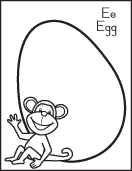 abc alphabet Letter E printable worksheet or activity sheet