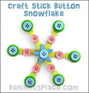 Button Snowflake Craft from www.daniellesplace.com