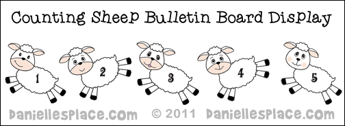 Counting Sheep Bulletin Board Printables from www.daniellesplace.com