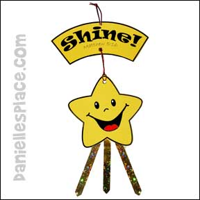 Shine! Paper Star Ornament Sunday School Craft from www.daniellesplace.com