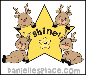 Shine Reindeer Star Poster for Bulletin Board Display from www.daniellesplace.com