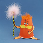 Lorax cup craft for kids