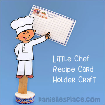 Little Chef Recipe Card Holder Craft for Mother's Day www.daniellesplace.com