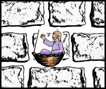 paul in a basket