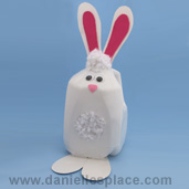 Milk Jug Rabbit Craft for Kids www.daniellesplace.com