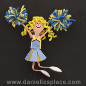 Cheerleader Craft made from plastic spoons