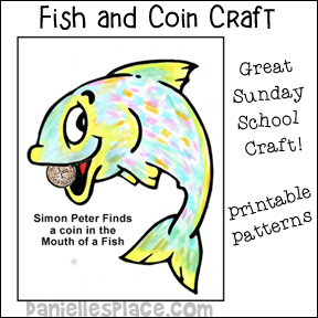 Coin in Fishes Mouth Bible Craft for Sunday School from www.daniellesplace.com