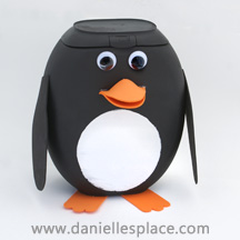 Penguin Craft from Tide Pods Bottle