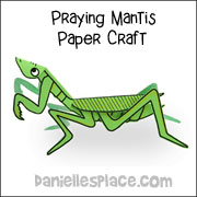 Praying Manitis Craft from www.daniellesplace.com