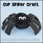 Cup Spider Craft for Kids www.daniellesplace.com