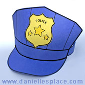 police hat craft for kids www.daniellesplace.com