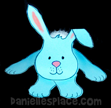 Easter Craft - Folded paper Easter Bunny Craft Kids Can Make www.daniellesplace.com