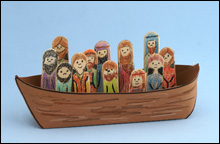 Jesus and His Disciples  in a Boat Craft