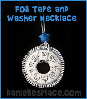 foil tape necklace www.daniellesplace.com
