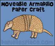 Moveable Armadillo Paper Craft