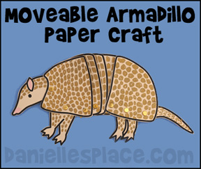 Three-banded Armadillo Moveable Craft www.daniellesplace.com