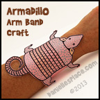 Armadillo Arm Band Craft for Kids