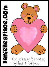 Valentine's Day Craft - "There's a soft spot in my heart for you" www.daniellesplace.com