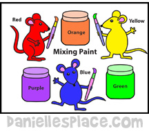 Mouse Paint Coloring Sheet www.daniellesplace.com