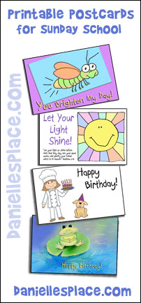 Printable Postcards for Sunday School