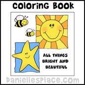 All Things Bright and Beautiful Coloring Book Craft from www.daniellesplace.com