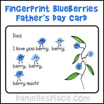 Father's Day Craft for Kids - "I Love You Berry Much" Card Craft from www.daniellesplace.com