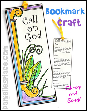 Call on God Bible Bookmark Craft for Sunday School from www.daniellesplace.com